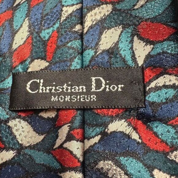 Christian Dior Vintage men’s 80's/90's polyester designer Monsieur necktie - Picture 3 of 4